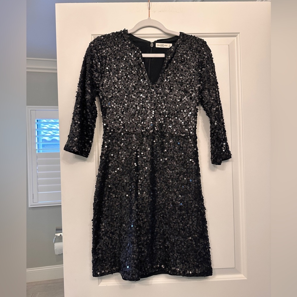 Black Sequin Dress